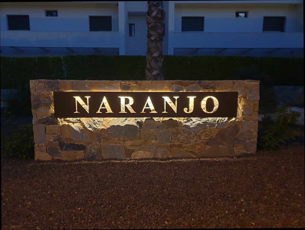 las colinas golf lighted sign of the naranjo community